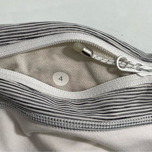 Lululemon Run Inspire Crop II Wee Are From Space White Combo/Fossil/White Size 4 - Picture 6 of 7